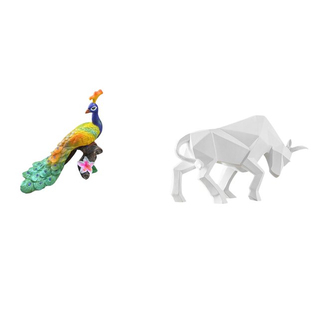 Escultura de toro de , figura decorativa para jardín, artesanía, estatua para decoración del hogar, patio, entrada, mesa, escritorio, estante