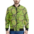 thumbnail image 2 of Chaquetas con gráficos de pelota de tenis de moda para hombre, chaqueta bomber deportiva para exteriores de manga larga para primavera y otoño, abrigos sencillos e informales holgados, 2 of 4