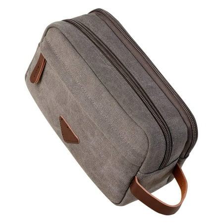Mens Bathroom Travel Bag Shaving Bags for Men Kits Vintage Canvas ...