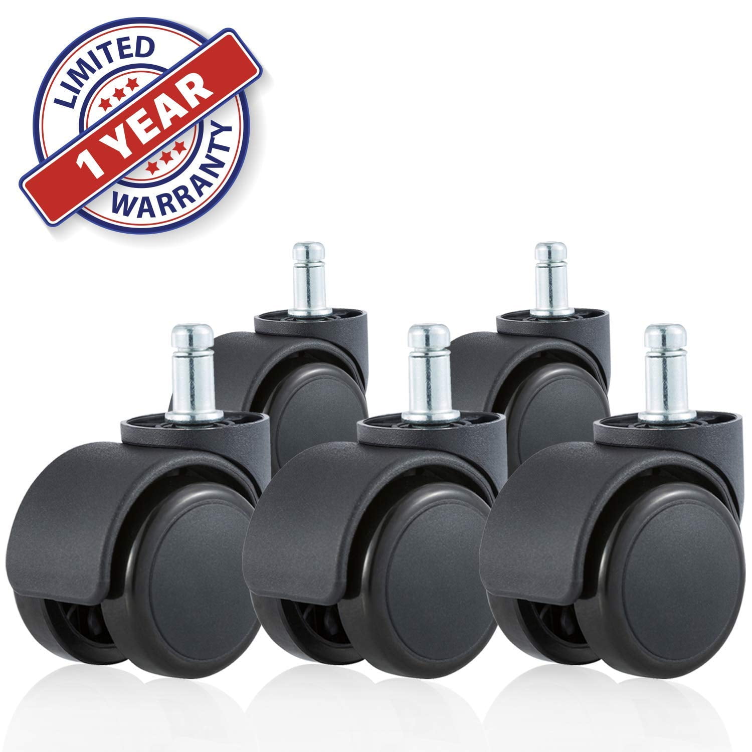 Office Chair Caster Wheels Black