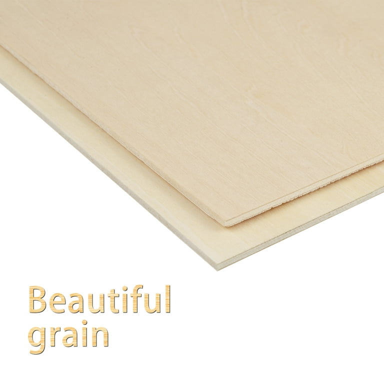 Thin Wood Sheets for Crafts, Wood Burning, Basswood Plywood (8 x 8