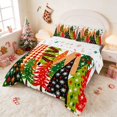 thumbnail image 3 of Manfei Green Queen Comforter Set Xmas Tree Comforter Sets Queen, Green White 3-Pieces 1 Comforter and 2 Pillowcases, Xmas Reversible, 3 of 6