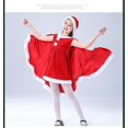 thumbnail image 2 of Vestido chal navideño para niñas, capa de Papá Noel, capa de terciopelo para niños con sombrero de Navidad, 2 of 5