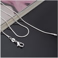 thumbnail image 6 of Pompotops 1mm Silver Plated Snake Chain Necklace Birthday Anniversary Jewelry Gift for Men Women, 6 of 8