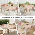 thumbnail image 7 of Pioneer Flower Floral Print Pattern Round Fitted Tablecloth with Elastic Edge,Dining Table Cover Waterproof,Outdoor Round Tablecloth for Camping,Dining,Indoor and Outdoor, 7 of 7