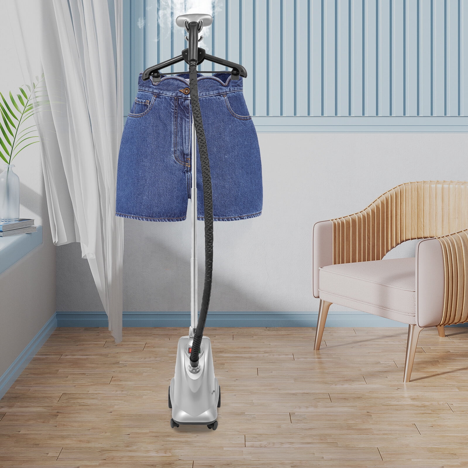 Heavy Duty Garment Clothes Steamer 1800w Standing Clothes Steamer Clothes Hanger 37*23*42 cm for Iron Suits, Shirts, Skirts