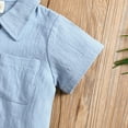 thumbnail image 6 of Conjunto de dos piezas de manga corta y pantalones cortos de color liso para niños., 6 of 6