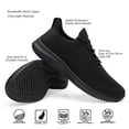 thumbnail image 5 of Men's Walking Shoes Ultra Lightweight Breathable Running Shoes Non Slip Athletic Fashion Sneakers All Black Size 12, 5 of 6