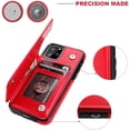 thumbnail image 7 of REQO iPhone 11 Pro Wallet Case with Card Holder,REQO PU Leather Kickstand Card Slots Case,Double Magnetic Clasp and Durable Shockproof Cover for iPhone 11 Pro 5.8 Inch(Red), 7 of 7