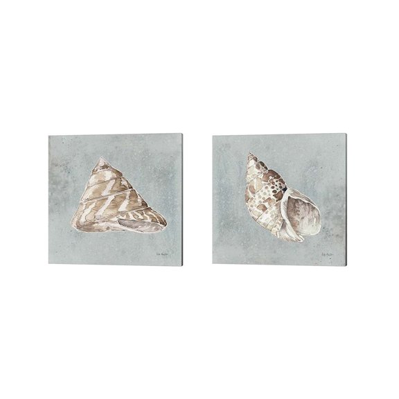 Metaverse Lisa Audit 'Sand and Seashells A' Canvas Art (Set of 2)