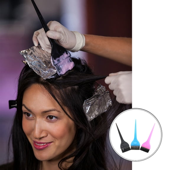 Yardwe Hair Coloring Brush Tint Brushes for Hair Color Black 6Pcs