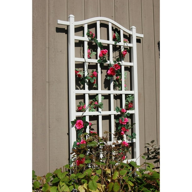 Duratrel Melrose 35 X 75 White Vinyl Rectangular Trellis Com Duratrel Melrose 35 X 75 White Vinyl, White Vinyl Garden Trellis