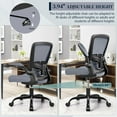 thumbnail image 5 of Office Chair, Ergonomic Desk Chair with Adjustable Height and Lumbar Support Swivel Desk Computer Chair with Flip up Armrests for Conference Room, Drak Gray, 5 of 7