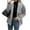 Gray, variant on Women's Winter Loose Fit Cropped Wool Coat Double Breasted Dressy Short Blazer Jacket Peacoat Gray M