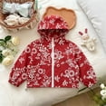 thumbnail image 5 of Girls Floral Embroidery Lightweight Hooded Sun Protection Jacket, Full Zip Long Sleeve Casual Thin Windbreaker for Kids Autumn Daily Outdoor Wear(Red,7-8 Years), 5 of 5