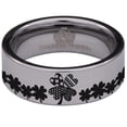 thumbnail image 2 of Clover Tungsten Carbide Ring, 2 of 6