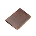 thumbnail image 2 of Men Retro Wallet Money Bag Coin Pocket Slim Purse Cowhide Change Card Short Handmade Fashionable for Business Driver Coffee Color vertical design, 2 of 8