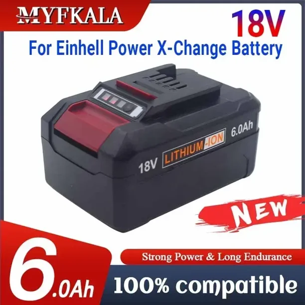 6000mAh Batería de Reemplazo EIN18C2 Batería Li-ion for EINHELL 18V Battery Power X-change PX-BAT445113964511437 Herramientas Eléctricas