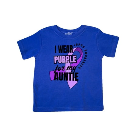 

Inktastic I Wear Purple For My Auntie Lupus Awareness Gift Toddler Boy or Toddler Girl T-Shirt