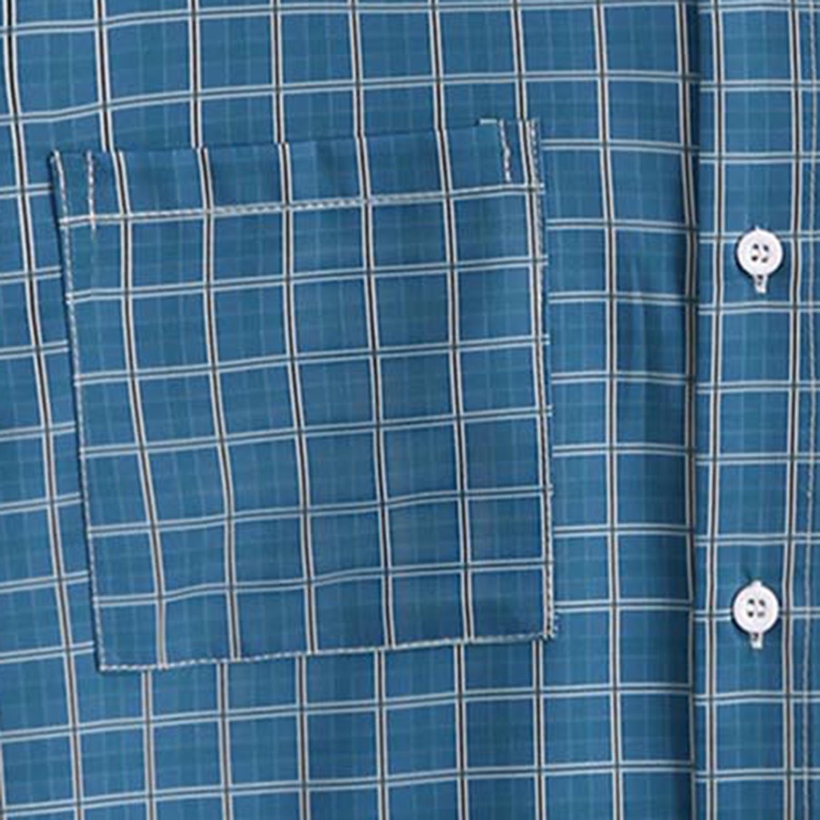 Kalauyu Men's Checkered Cropped Shirt Button Up Short Sleeve Vacation Crop Tops Streetwear