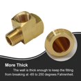 thumbnail image 3 of Boeray 2 uds 3/8 "NPT tubo hembra a 3/8" NPT tubo macho a 3/8 "NPT hembra metales latón Barstock Street Tee tubo manguera, 3 of 5