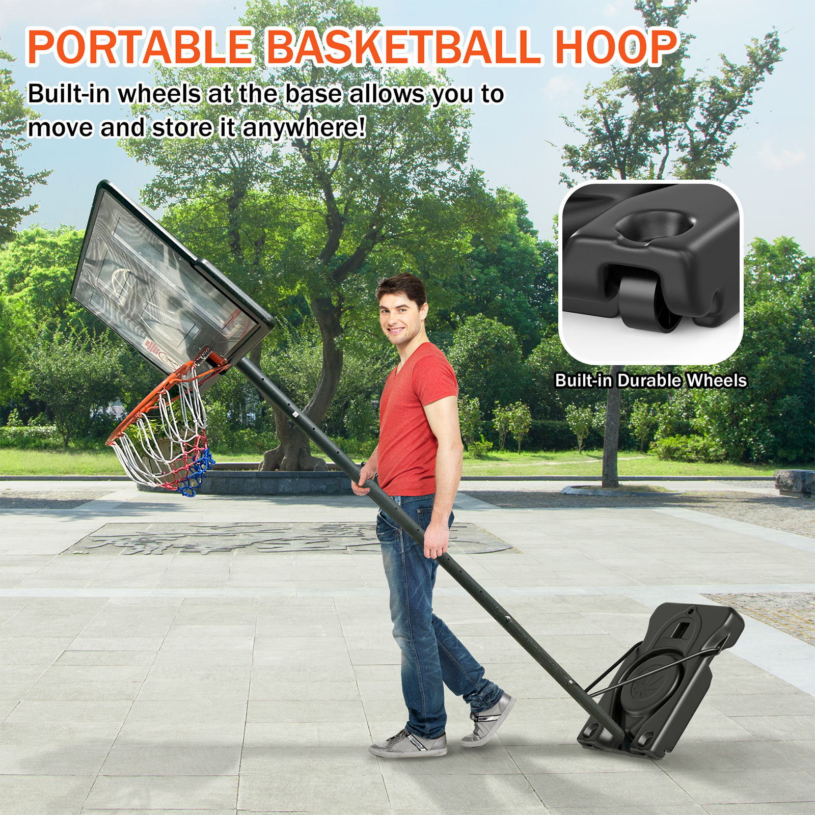 Dprodo Portable Basketball Hoop 44-Inch Height Adjustable photo 7