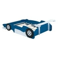 thumbnail image 4 of Harper & Bright Designs Full Size Race Car Platform Bed for Boys Girls, Wooden Car-Shaped Platform Bed Frame with Wheels, Blue, 4 of 12