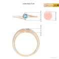 thumbnail image 5 of Angara Natural 0.2 Ct. Aquamarine Solitaire Ring in 14K Rose Gold for Women (Ring Size: 7.5), 5 of 9
