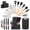 Black, variant on HEESEM 20 Pcs Silicone Stainless Steel Cooking Utensils Set -Multifunctional Kitchen Utensil Set - Black