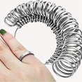 thumbnail image 4 of Ring Size Set Metal Finger Size Gauge Measuring Tool Sizing Tools Rings Size 0-15 with Half Size 31 Pieces, 4 of 5