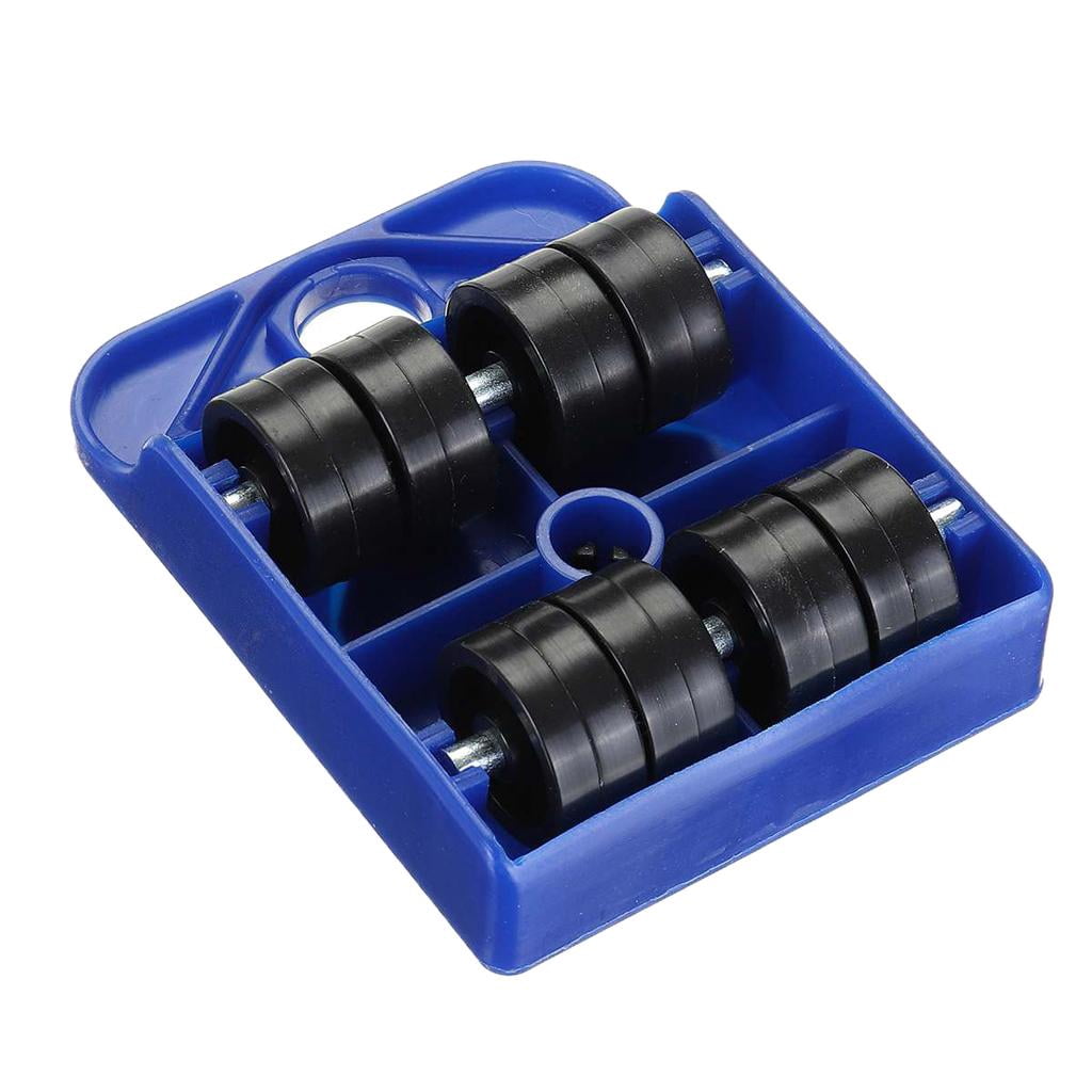 koolsoo 6xFurniture Move Tool Transport Heavy Shifter Moving Wheel Slider Blue 6 Pcs