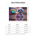 thumbnail image 2 of Throw Blanket for Couch - Rainbow Poodle Urban Street Super Soft Fuzzy Comfy Warm Throw Blanket, Cozy Lightweight Funny Plush Flannel Blanket Throws for Sofa and Bed All Season, 2 of 5