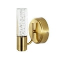 thumbnail image 3 of JONATHAN Y Bolha 5.5" 1-Light Minimalist Modern Bubble Acrylic/Iron Integrated LED Vanity Light, Brass Gold, 3 of 9