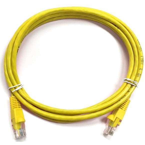 SyncWire Cat5e Ethernet Network Cable Bare Copper 24 AWG FT4 UTP ETL cUL 7ft Yellow