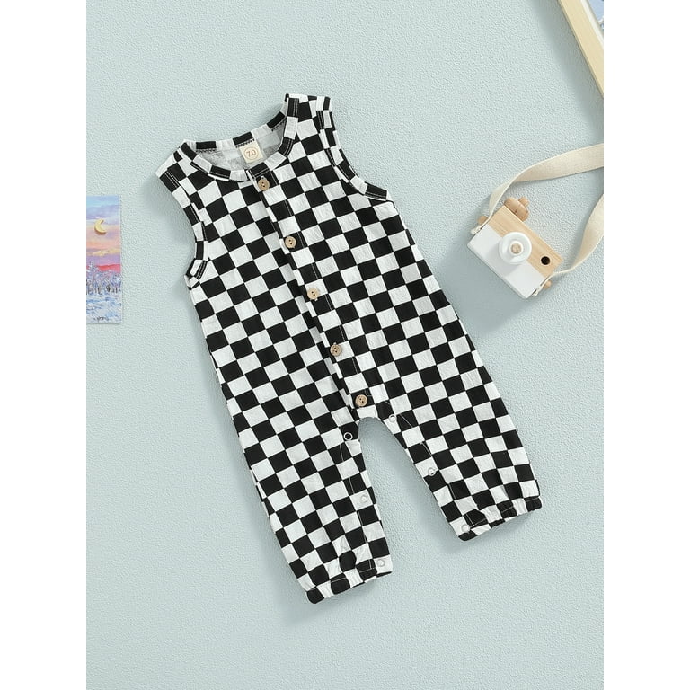  Newborn Baby Boy Girl Checkerboard Plaid Print