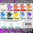 thumbnail image 2 of XIRQI Professional Hair Clipper Guards 10Pcs for Clippers 1/16" to 1" Barber Guards,Accessories for Most Clippers Set, 2 of 7