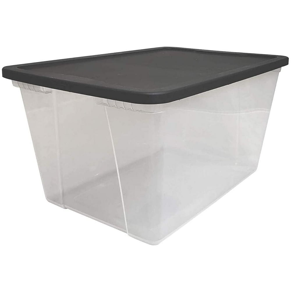 clear storage bins with clear lids