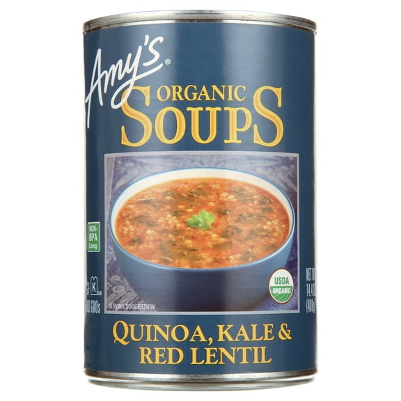 Amy's Organic Quinoa, Kale & Red Lentil Soup 14.4 oz, Pack of 2
