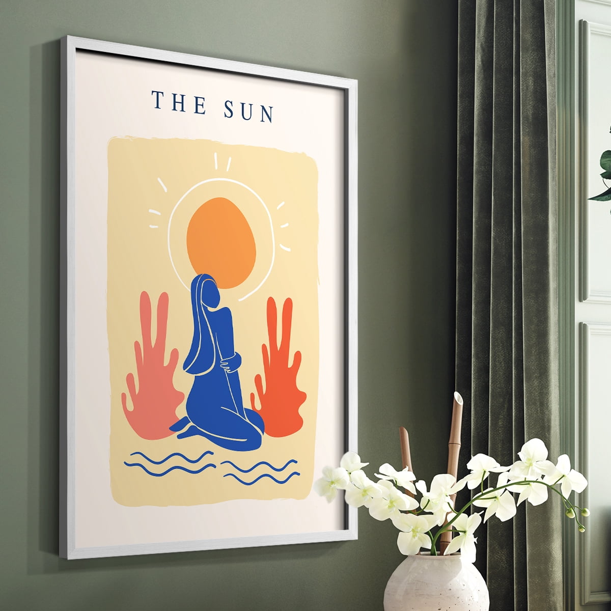 Matisse CCCX in White Solid Wood 11 x 14 Framed Print