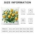 thumbnail image 5 of COMIO Yellow Tulips Flowers Pillowcases Nature Floral Print Pillow Case Decorative Throw Pillow Cover for Home Sofa Office White, 5 of 5