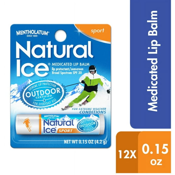 Mentholatum Natural Ice Sunscreen/Lip Protectant SPF 30 Sport 1 Each