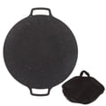 thumbnail image 2 of Round BBQ Grill Griddle, BBQ Grill Griddle Pan Round BBQ Grill Pan Iron Silicate Mineral Stone Coating Portable Practical Non Stick Round BBQ Grill Pan Multi Purpose for Camping, 2 of 8