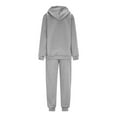 thumbnail image 5 of Turilly Women Sweatsuits 2 Piece Athletic Outfits Hooded Sweatshirt Sweatpant Tracksuit Fall Winter Comfy Hoodie Tops Baggy Sweatpants Sweat Sets, 5 of 6