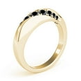 thumbnail image 4 of Mauli Jewels Engagement Rings for Men 0.35 Carat Black Diamond Engagement & Wedding Mens Ring prong 10K Yellow Gold, 4 of 4