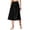F-406Black, variant on Women's Skirt Summer High Waist Solid Color A Line Buttons Flowy Elegant Breathable Comfortable Mid Length Skirt For Everyday Wear ,Black,L
