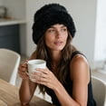 thumbnail image 4 of SYMOID Womens Fuzzy Speckled Bucket Hat – Plush Knit Winter Hat for Cold Weather, Stretchy Warm Beanie Hats,Size Free Size, 4 of 6