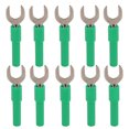 thumbnail image 1 of 10pcs U Type Fiche Banane U Forme 8mm Connecteurs Banane pour Multimètre Électronique ApplicationGreen, 1 of 14