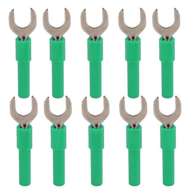 10pcs U Type Fiche Banane U Forme 8mm Connecteurs Banane pour Multimètre Électronique ApplicationGreen