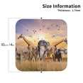 thumbnail image 3 of Pofeuu Vintage Wildlife Protection Print Leather Coasters Set of 6, Round Cups Mugs Mat Pad for Home Kitchen Heat Resistant Drink Coasters,Square, 3 of 7