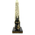 thumbnail image 2 of Egyptian Jackal Dog Deity Anubis Kneeling Hieroglyphic Obelisk Incense Burner, 2 of 10